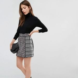 French Connection NWTS  Pixel Mix Cotton Mini Skirt S2
